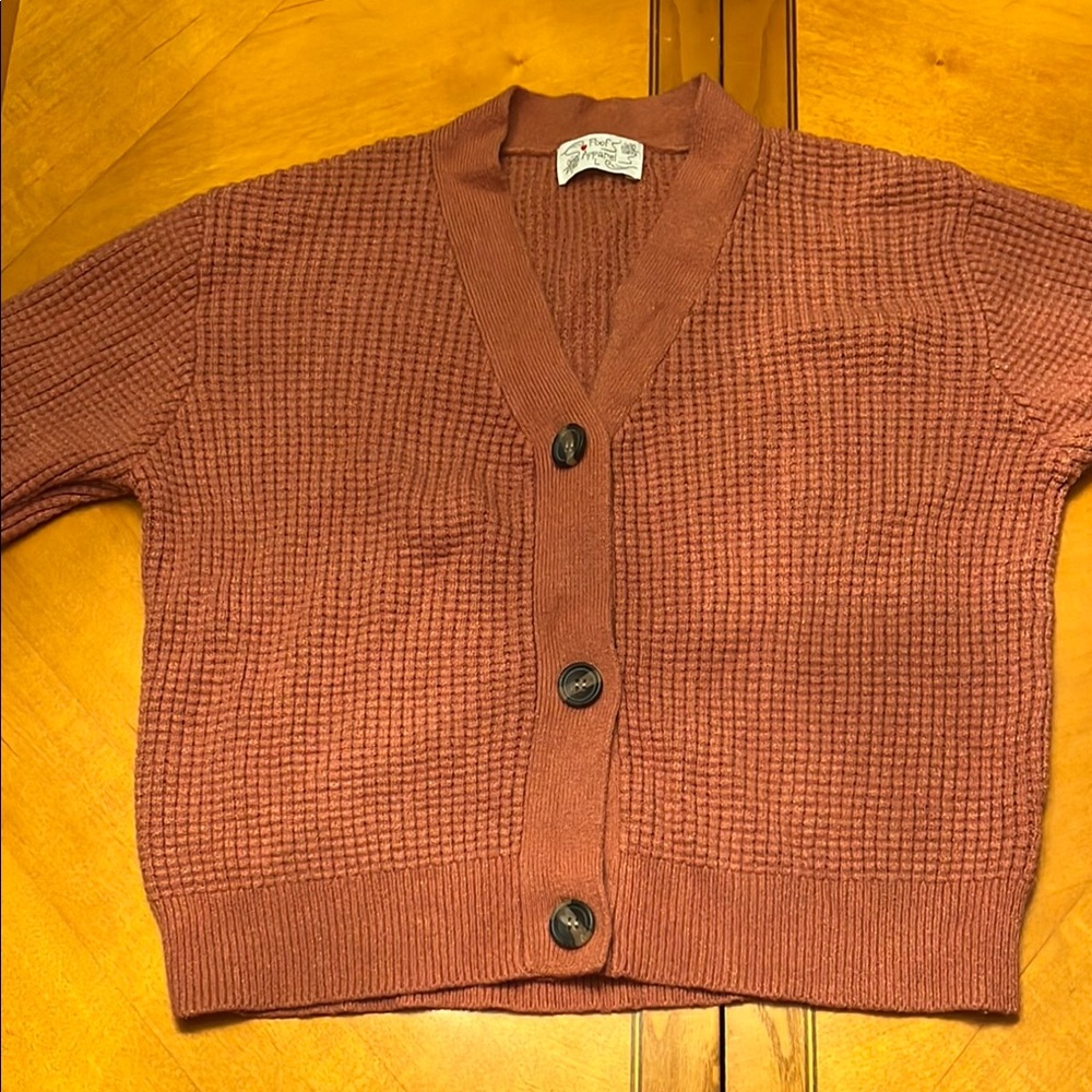 Women's Rust Cardigan Sweater